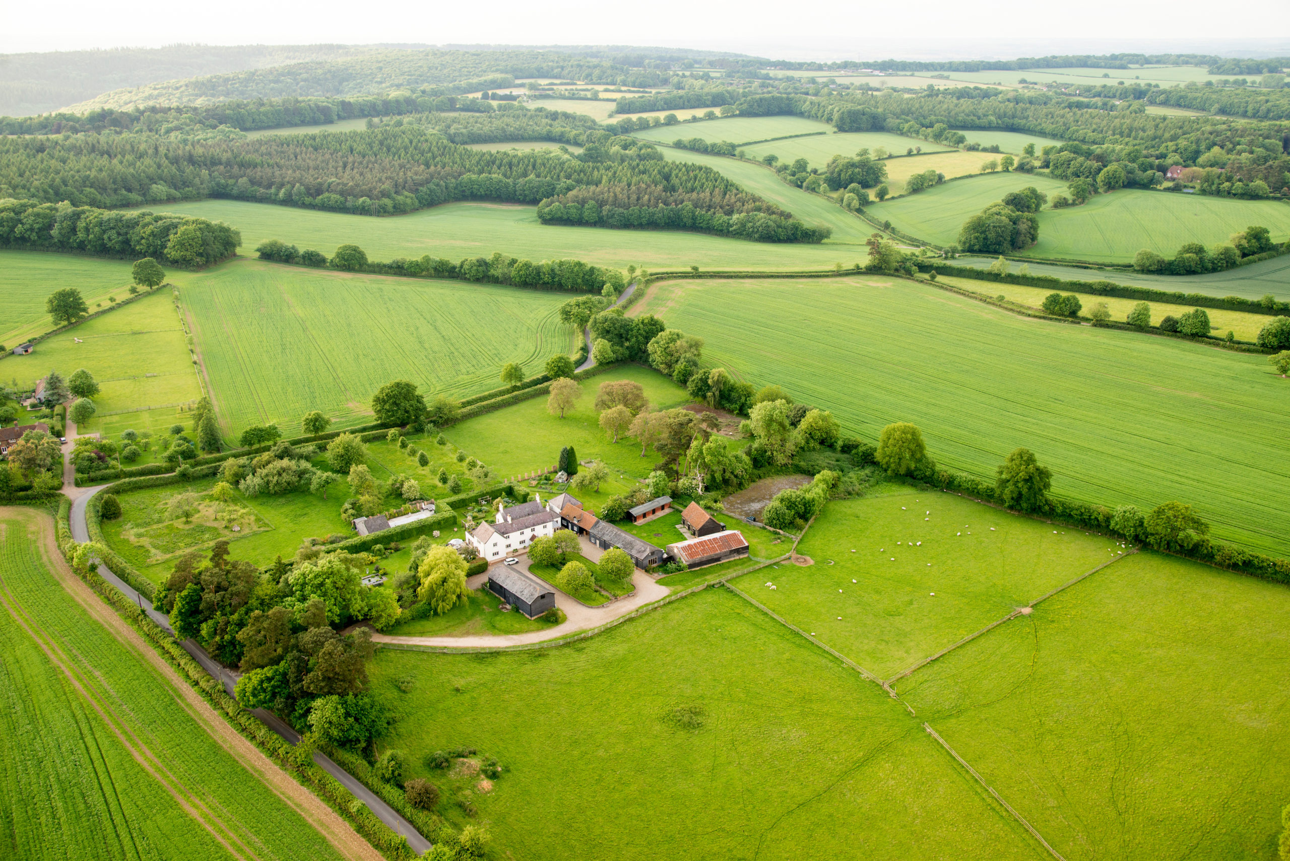 Aerial View Of Buckinghamshire Landscape - UK Agricultural Finance